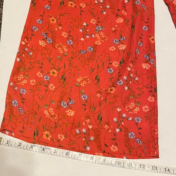 NWT C & V (Chelsea & Violet) Women’s High Rise Floral Wide Leg Pants Sz L - Picture 8 of 9